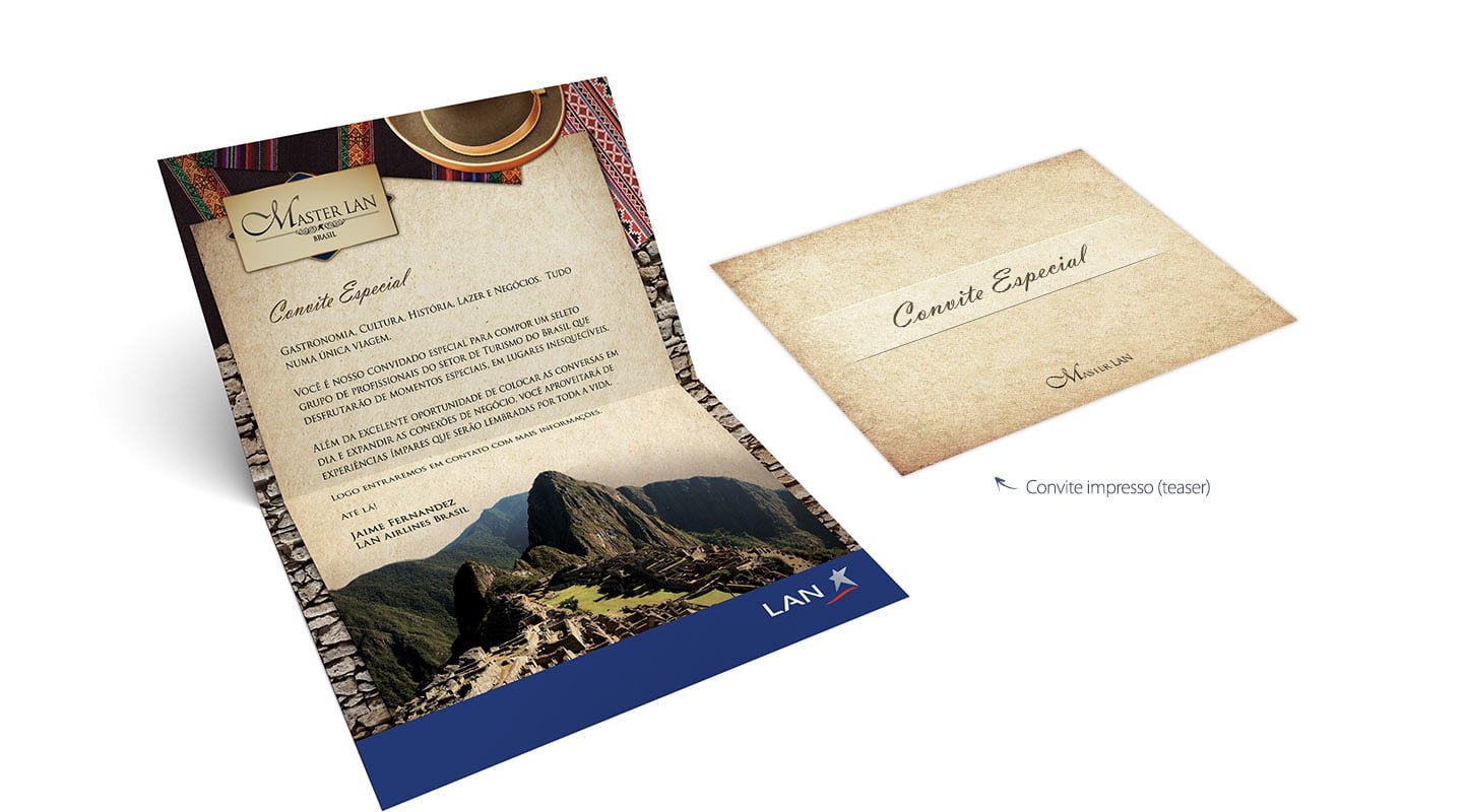 Convite impresso evento LAN