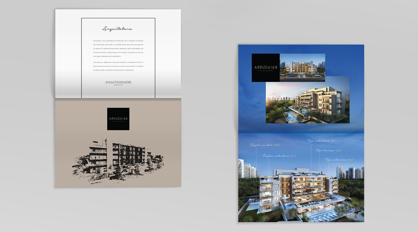 Material de venda do empreendimento Arruda Botelho 168